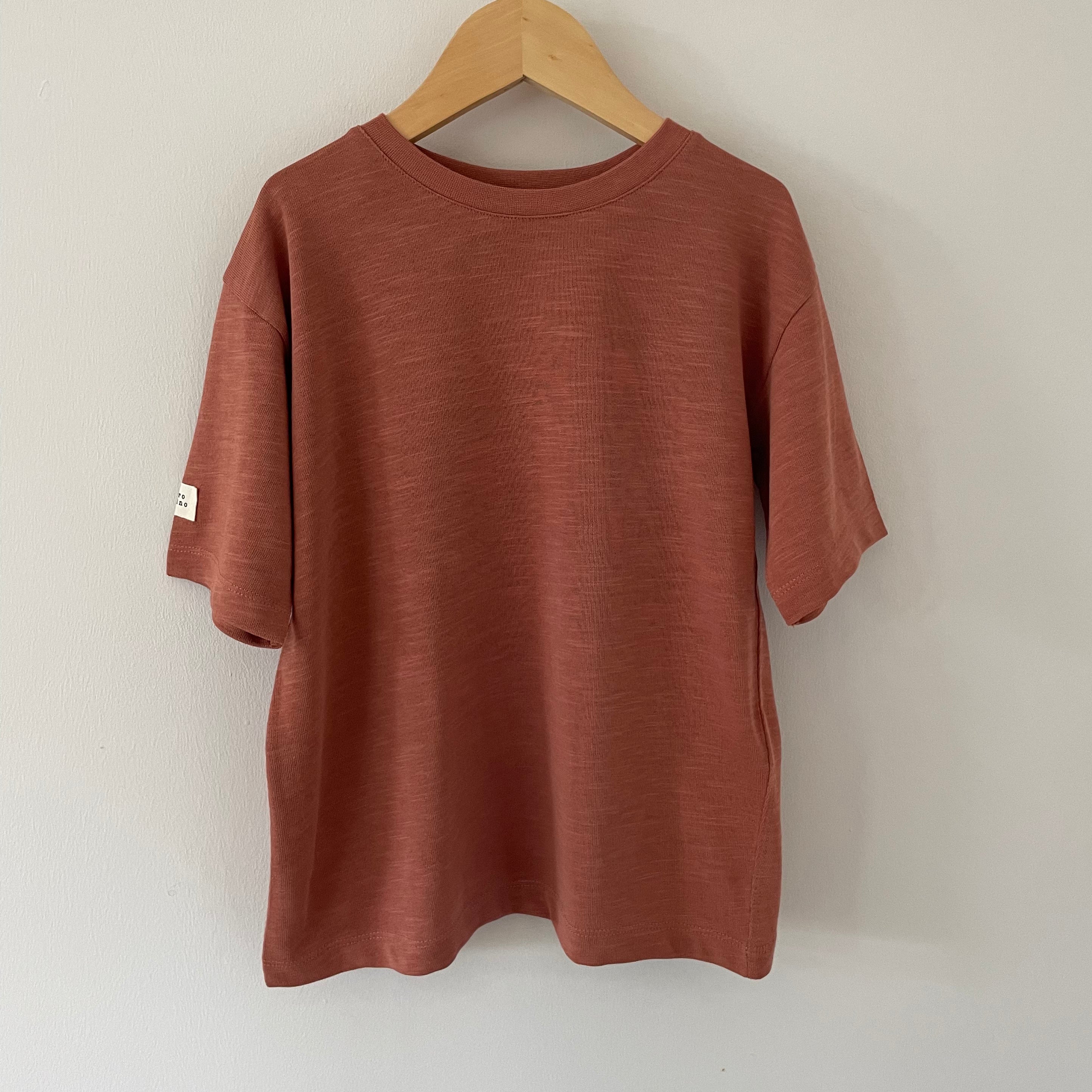 Little Planet Warrior Back Print Slogan T Shirt Rust