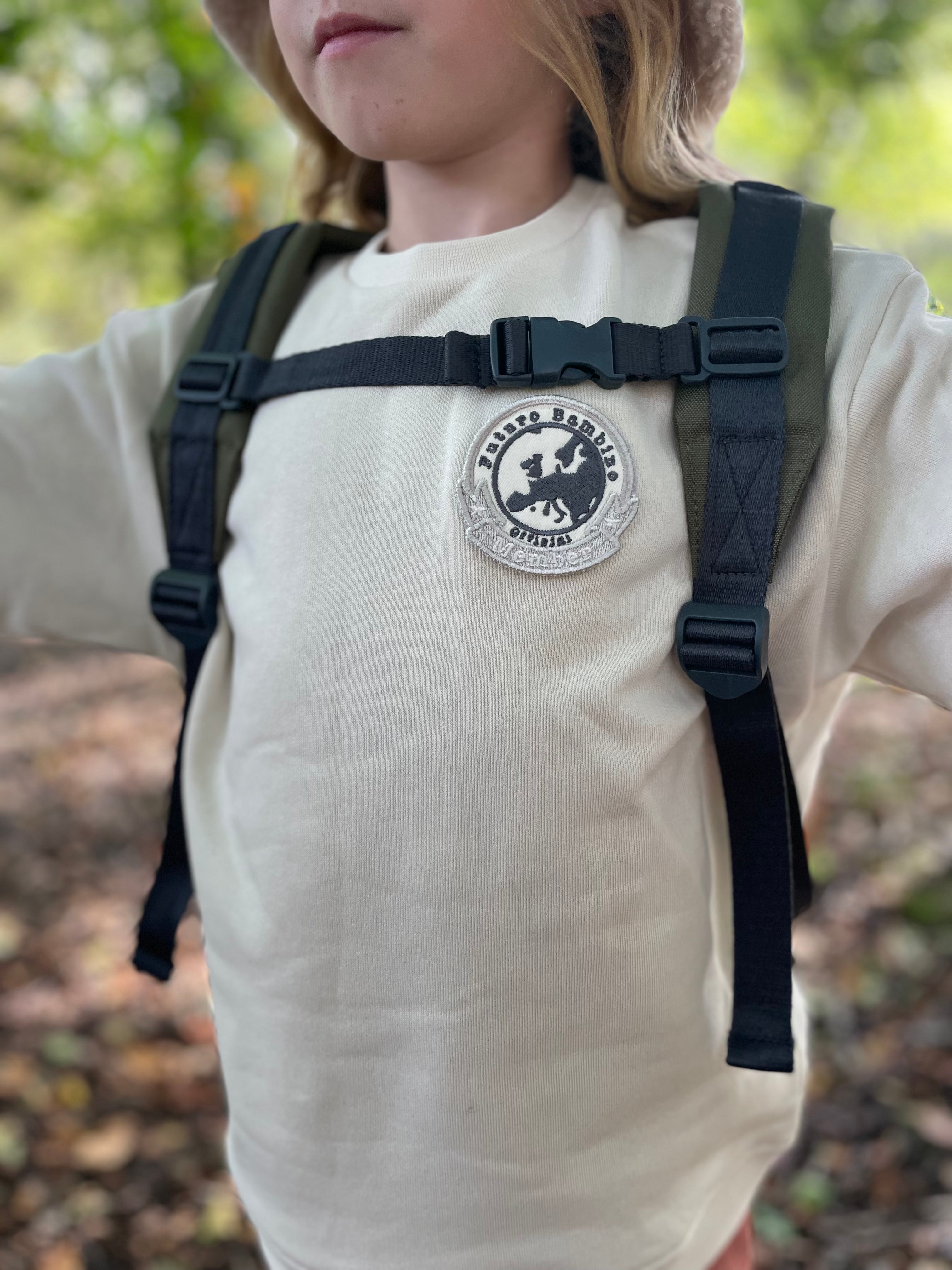 Kids Customisable Sustainable Backpack. Ecru