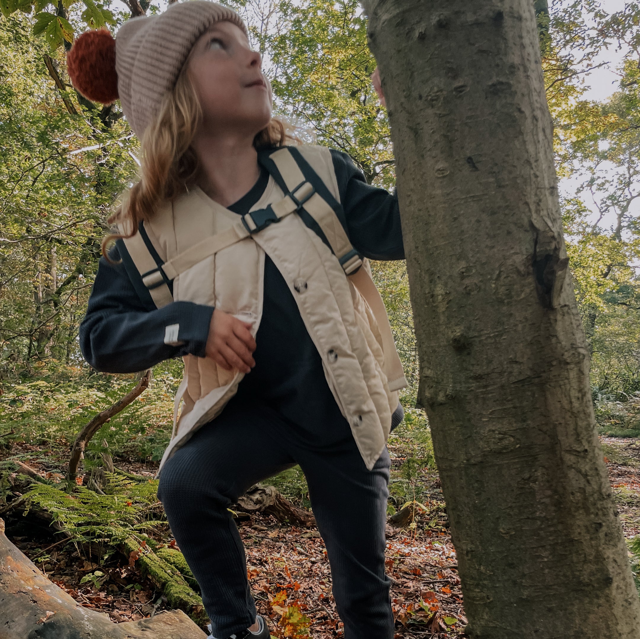 Kids Customisable Sustainable Backpack. Rust