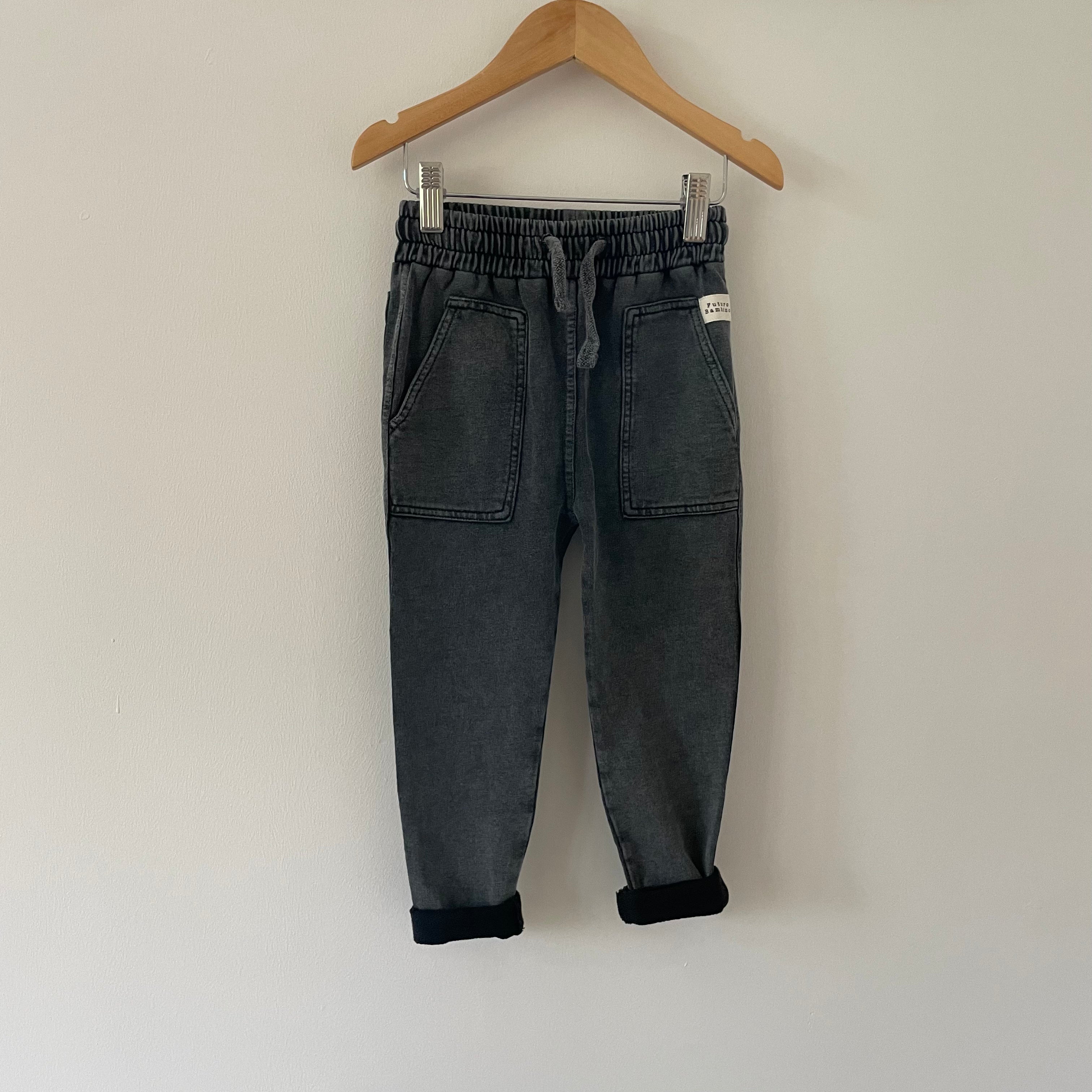 Washed Fatigue Bottoms Charcoal